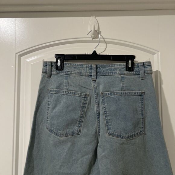 Women's High-Rise Sailor Wide Leg Ankle Jeans - Size 10 Universal Thread - Picture 5 of 5